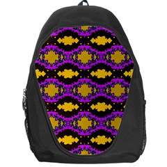 Seamless Wallpaper Digital Pattern Yellow Brown Purple Backpack Bag by Pakrebo