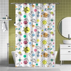 Summer Pattern Design Colorful Shower Curtain 48  X 72  (small)  by Pakrebo