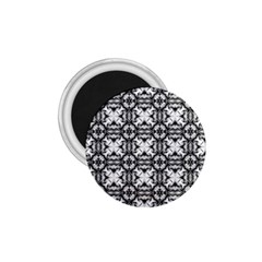 Seamless Wallpaper Pattern Ornamen Black White 1 75  Magnets by Pakrebo