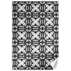 Seamless Wallpaper Pattern Ornamen Black White Canvas 20  X 30 