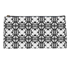 Seamless Wallpaper Pattern Ornamen Black White Pencil Cases by Pakrebo