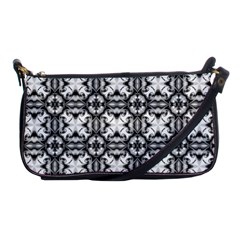 Seamless Wallpaper Pattern Ornamen Black White Shoulder Clutch Bag by Pakrebo