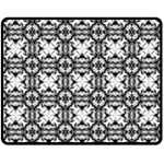 Seamless Wallpaper Pattern Ornamen Black White Fleece Blanket (Medium)  60 x50  Blanket Front