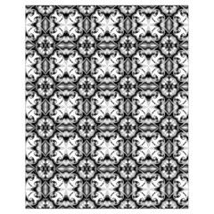 Seamless Wallpaper Pattern Ornamen Black White Drawstring Bag (small) by Pakrebo