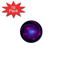 Fractal Spiral Space Galaxy 1  Mini Magnet (10 Pack)  by Pakrebo