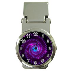 Fractal Spiral Space Galaxy Money Clip Watches