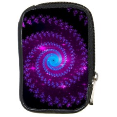 Fractal Spiral Space Galaxy Compact Camera Leather Case by Pakrebo