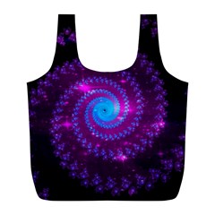 Fractal Spiral Space Galaxy Full Print Recycle Bag (l) by Pakrebo