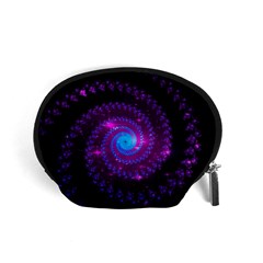 Fractal Spiral Space Galaxy Accessory Pouch (small) by Pakrebo