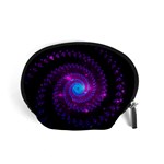 Fractal Spiral Space Galaxy Accessory Pouch (Small) Front