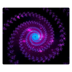 Fractal Spiral Space Galaxy Double Sided Flano Blanket (small)  by Pakrebo