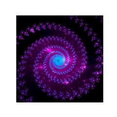 Fractal Spiral Space Galaxy Small Satin Scarf (square) by Pakrebo