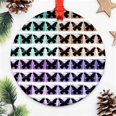 Seamless Wallpaper Butterfly Pattern Ornament (round) by Pakrebo