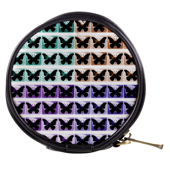 Seamless Wallpaper Butterfly Pattern Mini Makeup Bag