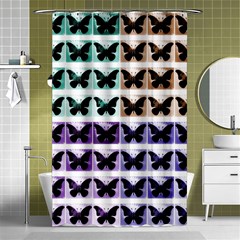 Seamless Wallpaper Butterfly Pattern Shower Curtain 48  X 72  (small)  by Pakrebo