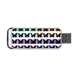 Seamless Wallpaper Butterfly Pattern Portable Usb Flash (two Sides) by Pakrebo