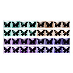 Seamless Wallpaper Butterfly Pattern Satin Shawl by Pakrebo