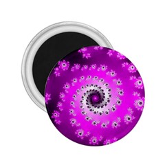 Fractal Pink Spiral Helix 2 25  Magnets by Pakrebo