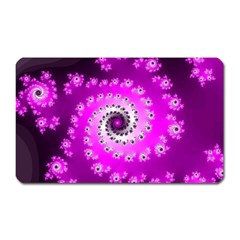 Fractal Pink Spiral Helix Magnet (rectangular) by Pakrebo