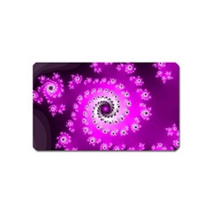 Fractal Pink Spiral Helix Magnet (name Card) by Pakrebo