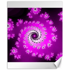 Fractal Pink Spiral Helix Canvas 16  X 20  by Pakrebo