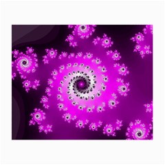 Fractal Pink Spiral Helix Small Glasses Cloth (2 Sides) by Pakrebo