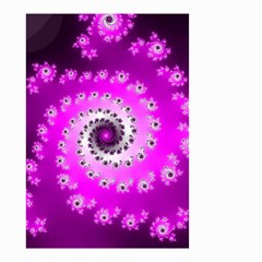 Fractal Pink Spiral Helix Small Garden Flag (two Sides) by Pakrebo