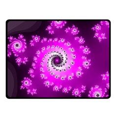 Fractal Pink Spiral Helix Double Sided Fleece Blanket (small)  by Pakrebo