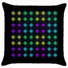 Seamless Pattern Design Ornament Throw Pillow Case (black) by Pakrebo