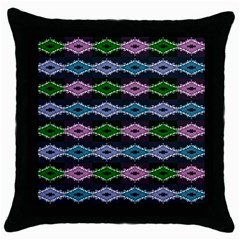 Seamless Wallpaper Geometric Throw Pillow Case (black) by Pakrebo