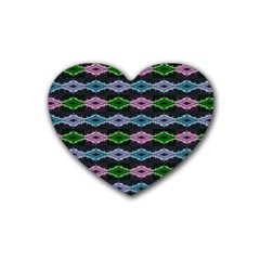 Seamless Wallpaper Geometric Heart Coaster (4 Pack)  by Pakrebo