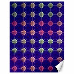 Flowers Pattern Ornament Symmetry Canvas 12  X 16 