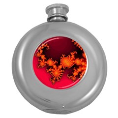 Spiral Background Pattern Texture Round Hip Flask (5 Oz) by Pakrebo