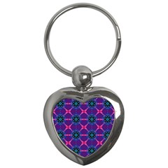 Seamless Wallpaper Art Digital Key Chain (heart) by Pakrebo