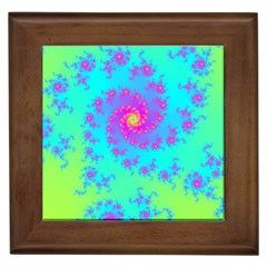 Spiral Fractal Abstract Pattern Framed Tiles by Pakrebo