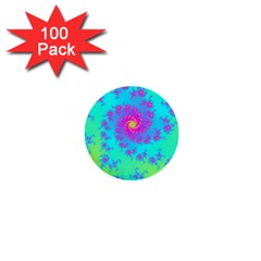 Spiral Fractal Abstract Pattern 1  Mini Buttons (100 Pack)  by Pakrebo