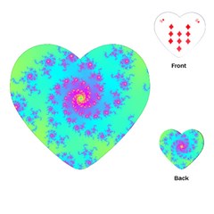 Spiral Fractal Abstract Pattern Playing Cards Single Design (heart) by Pakrebo