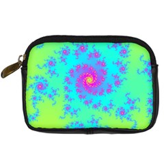 Spiral Fractal Abstract Pattern Digital Camera Leather Case by Pakrebo