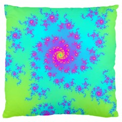 Spiral Fractal Abstract Pattern Large Flano Cushion Case (one Side) by Pakrebo