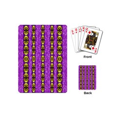 Love For The Fantasy Flowers With Happy Golden Joy Playing Cards Single Design (mini) by pepitasart