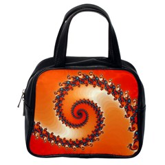 Fractal Rendering Spiral Twist Orange Classic Handbag (one Side) by Pakrebo