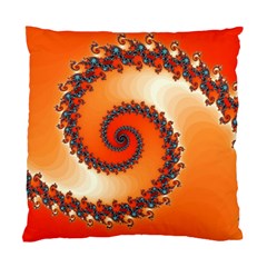 Fractal Rendering Spiral Twist Orange Standard Cushion Case (two Sides) by Pakrebo