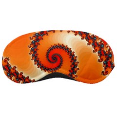 Fractal Rendering Spiral Twist Orange Sleeping Mask by Pakrebo