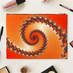 Fractal Rendering Spiral Twist Orange Cosmetic Bag (XL) Back