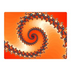 Fractal Rendering Spiral Twist Orange Double Sided Flano Blanket (mini)  by Pakrebo