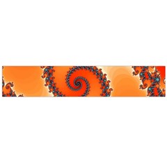 Fractal Rendering Spiral Twist Orange Large Flano Scarf 