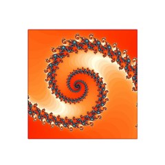 Fractal Rendering Spiral Twist Orange Satin Bandana Scarf by Pakrebo