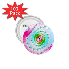 Fractal Spiral Twist Twisted Helix 1 75  Buttons (100 Pack)  by Pakrebo