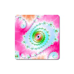 Fractal Spiral Twist Twisted Helix Square Magnet by Pakrebo