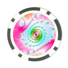 Fractal Spiral Twist Twisted Helix Poker Chip Card Guard by Pakrebo